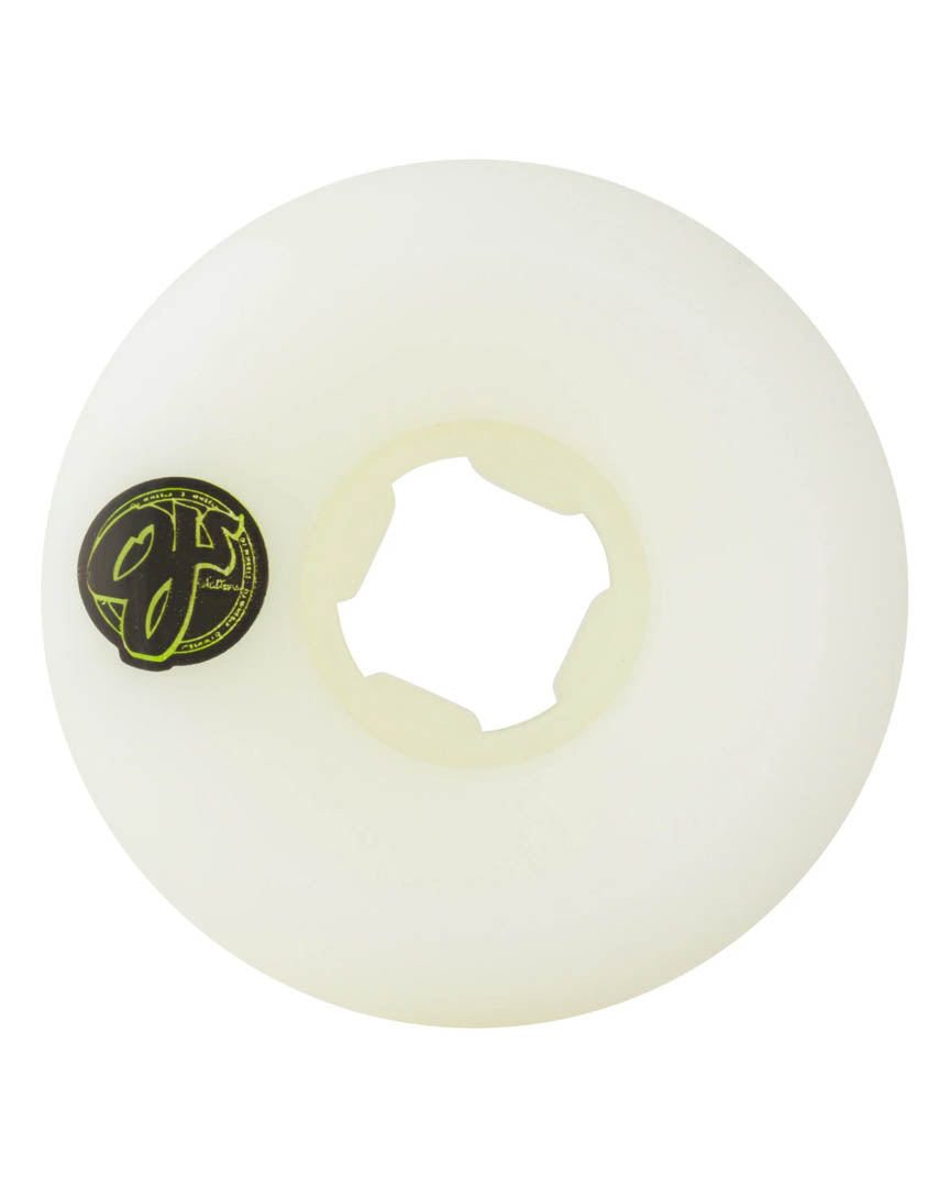 Team Line Original White Hardline 99A Skateboard Wheels - Yellow/Green