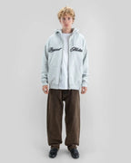 BEYOND MEDALS Script Zip Zip Hoodie - Grey Mel – view 2