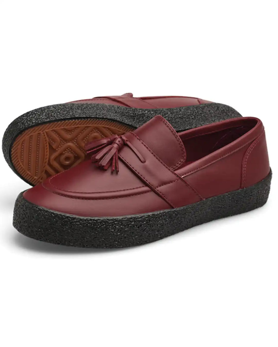 Vm005 Leather Loafer Shoes - Oxblood/Black