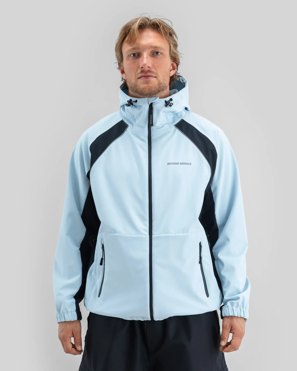 BEYOND MEDALS Softshell Jacket Winter Jacket - Light Blue – view 3