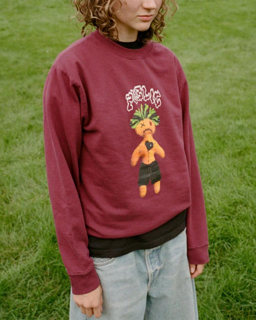 Voodoo Crewneck Sweatshirt - Burgundy