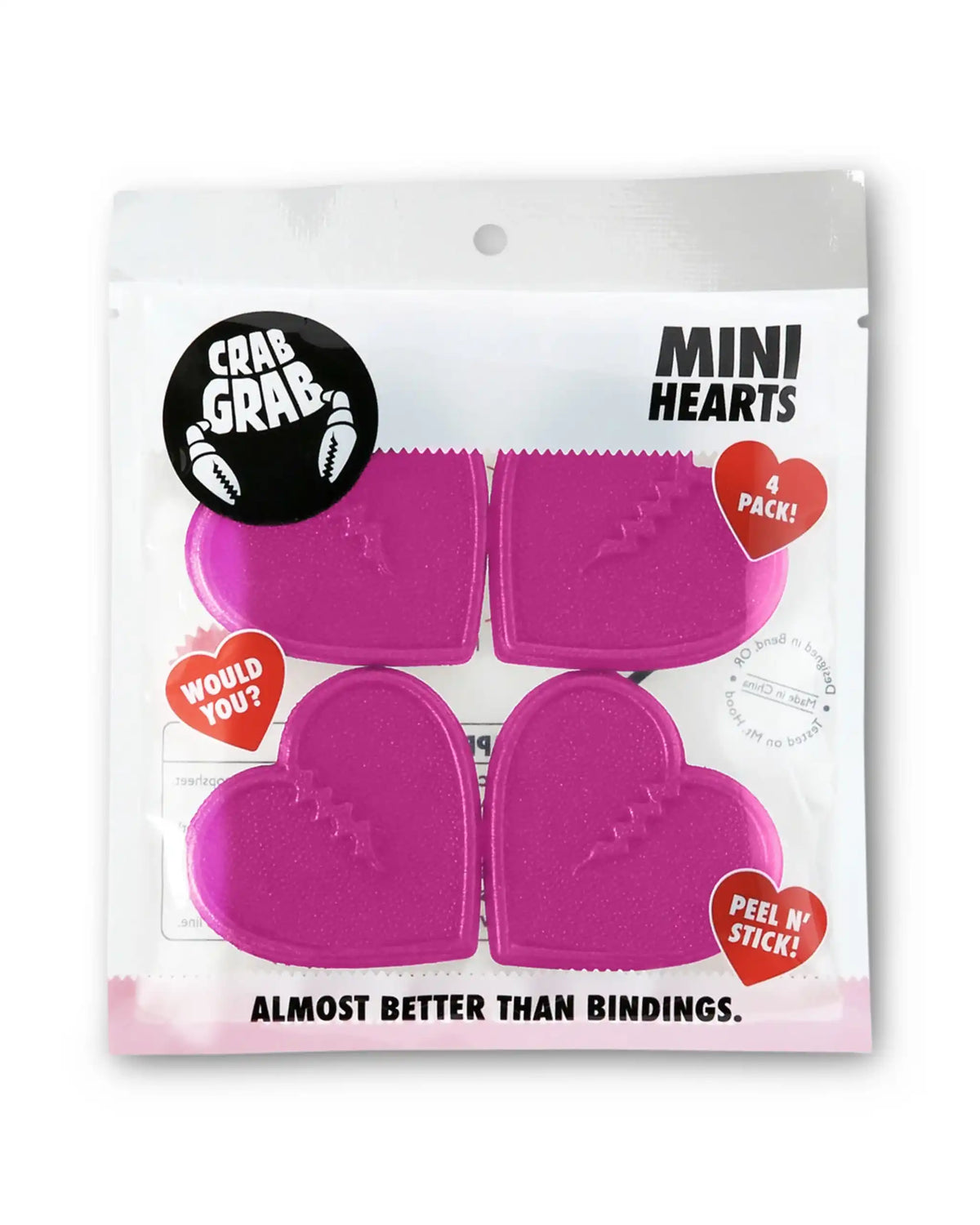 CRAB GRAB Mini Hearts  Snow Traction Pad - Hot Pink – view 2