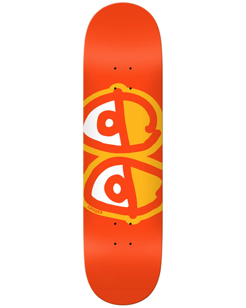 Eyes Orange Skateboard Deck -8.25