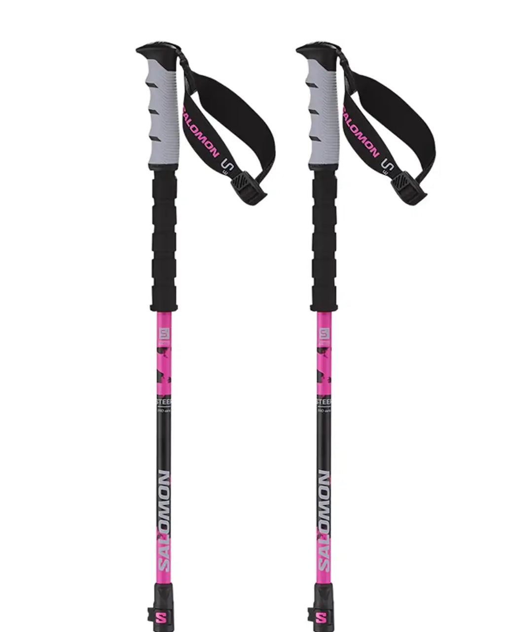 Steep Pro Vario S3 Ski Poles - Black/Rhoda
