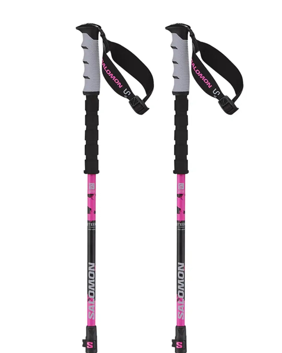 Pôles De Ski Steep Pro Vario S3 - Black/Rhoda