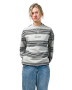 Coton ouaté Cotton Ouaté Stripped Crew - Athletic Grey par SOUVENIR – vue 2