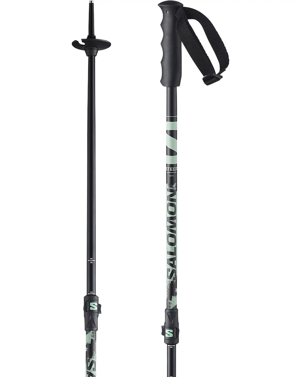 Bâtons de ski Pôles De Ski Steep Vario Jr - Black/Green par SALOMON – vue 2