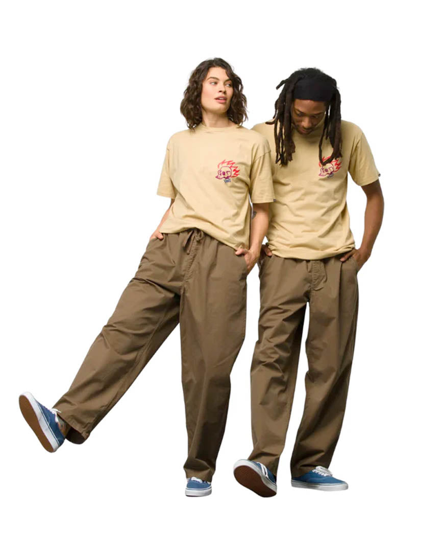 Pantalon Range Baggy Tapered Elastic Waist Pants - Canteen