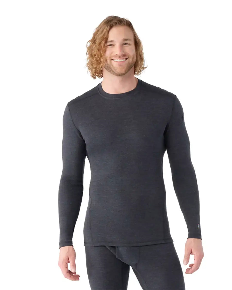 Men's Classic Thermal Merino Base Layer Crew Boxed - Charcoal Heather