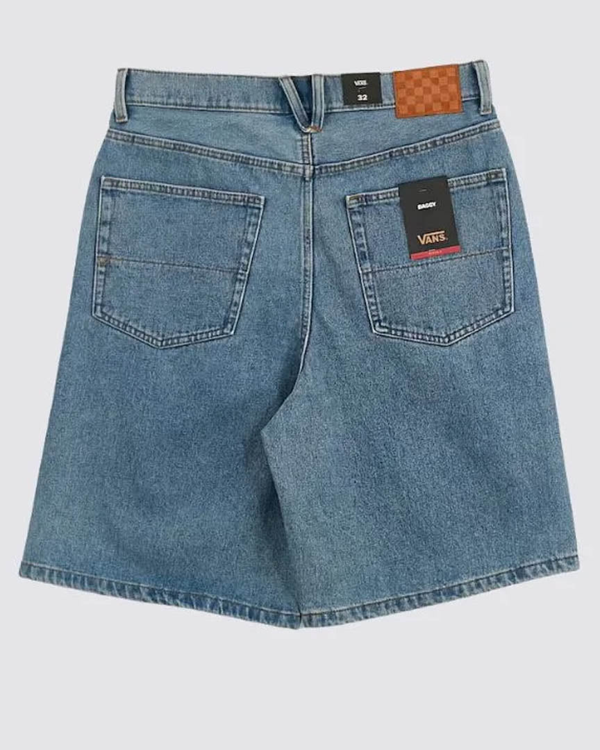 Check-5 Baggy Denim Shorts - Stonewash/Blue