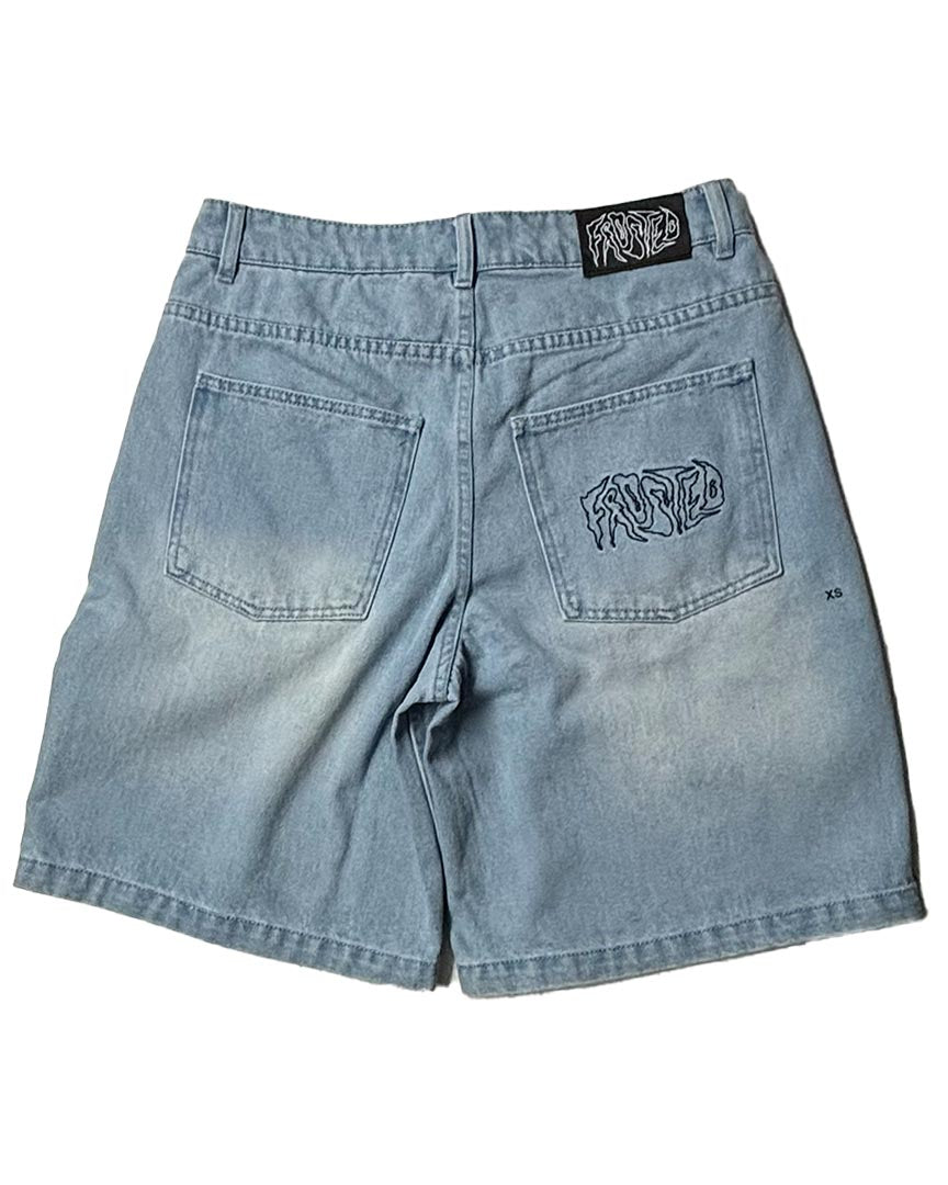 Wavy Baggy Shorts - Sunfadded Blue
