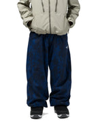 SOUVENIR Parachute - Blotch Print Snow Pants - Petrol Blue – view 3