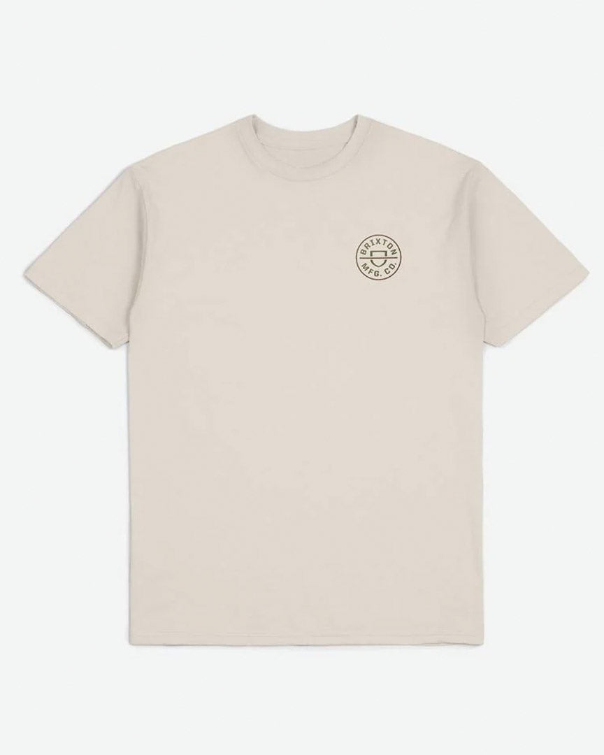 T-shirt Crest Ii S/S Stt - Cream/Sea Kelp/Sepia