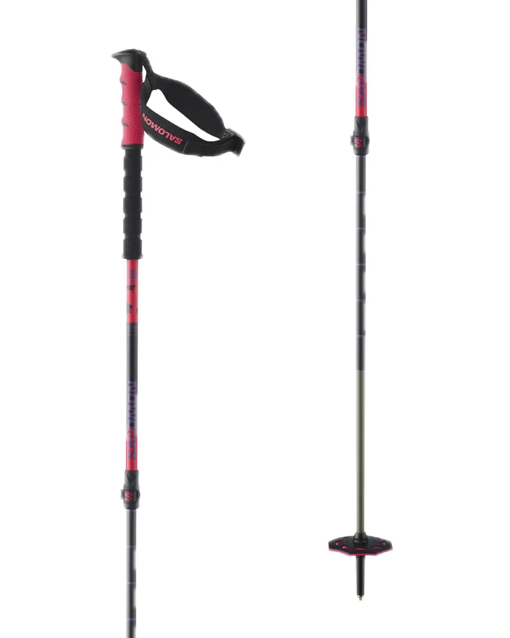 Bâtons de ski Pôles De Ski Steep Pro Vario S3 - Black/Red/Pansy par SALOMON – vue 2