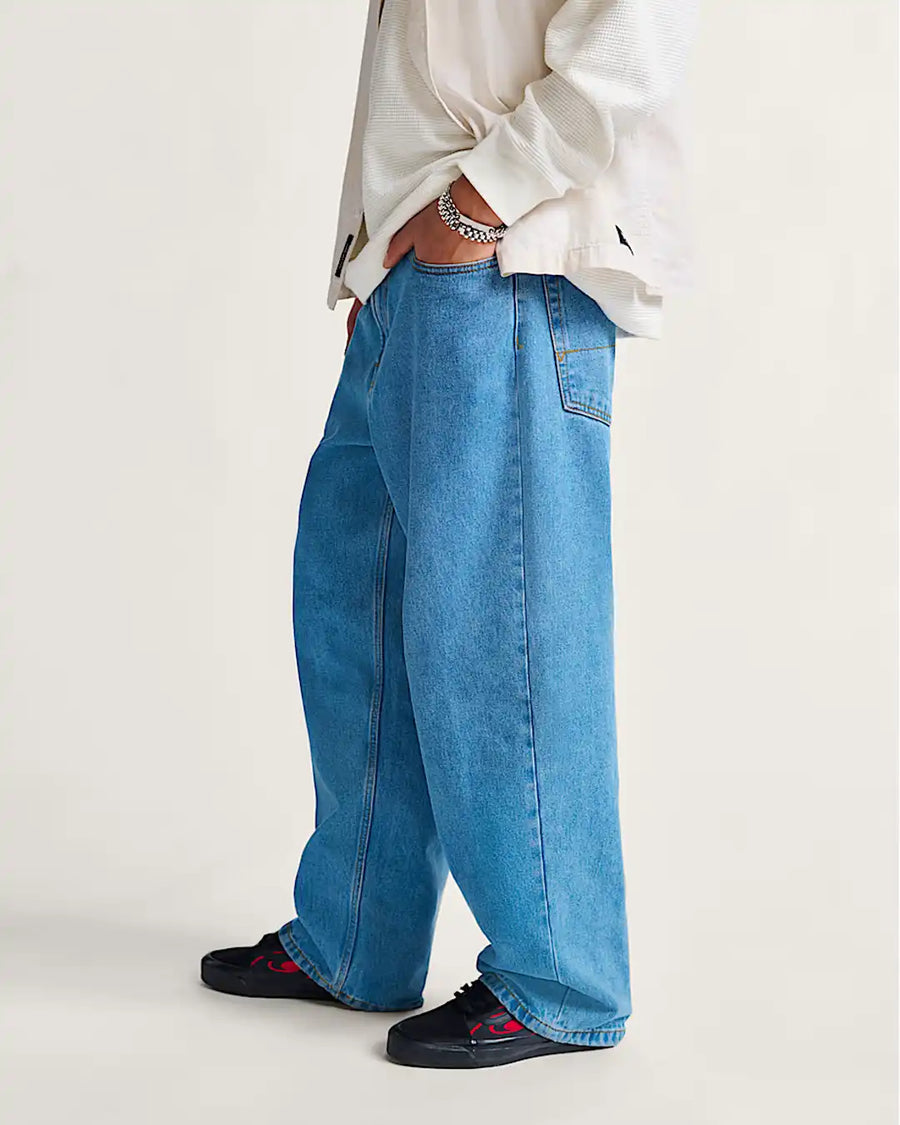 Check-5 Baggy Denim Jeans - Stonewash Blue