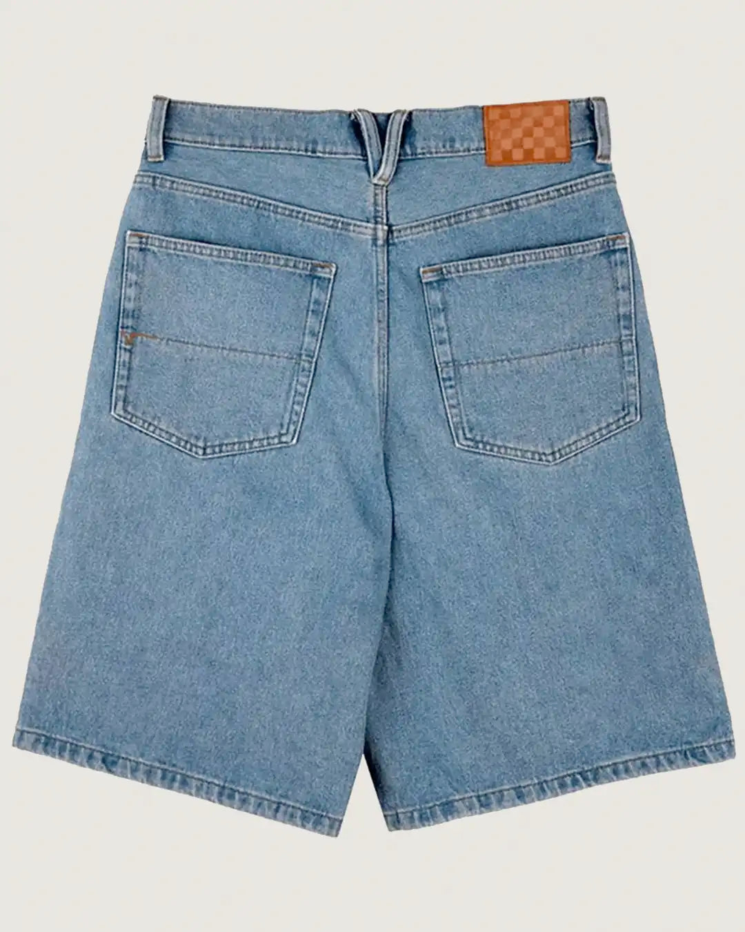 Short Check-5 Baggy Denim - Stonewash Blue