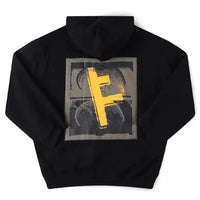 Hoodie Zip Slant F Zt - Black