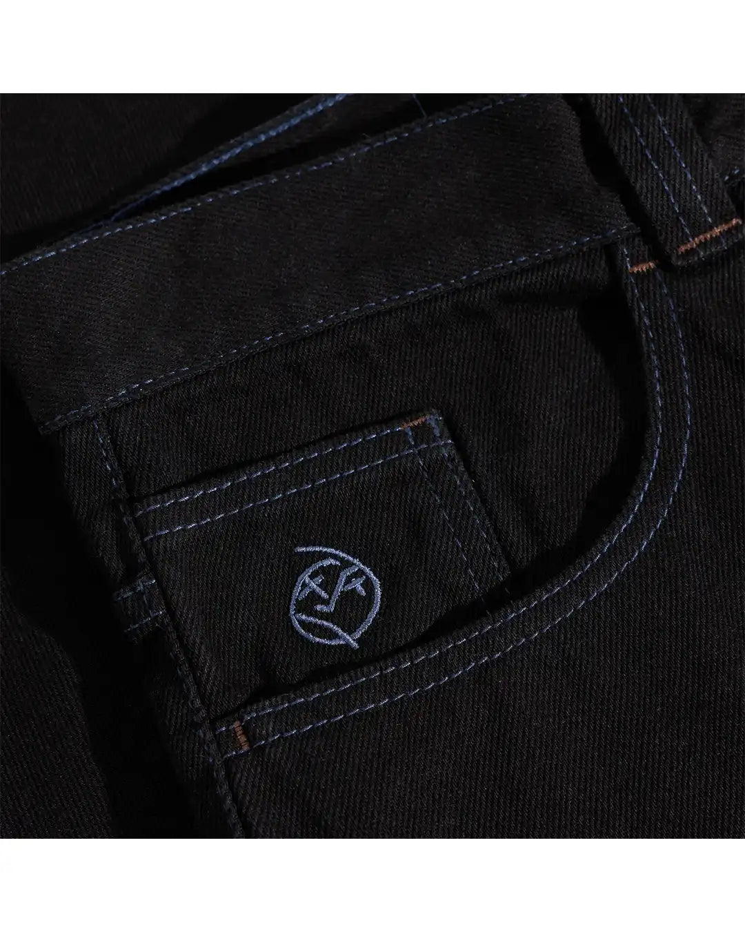 Big Boy Denim Jeans - Black/Blue Stitching