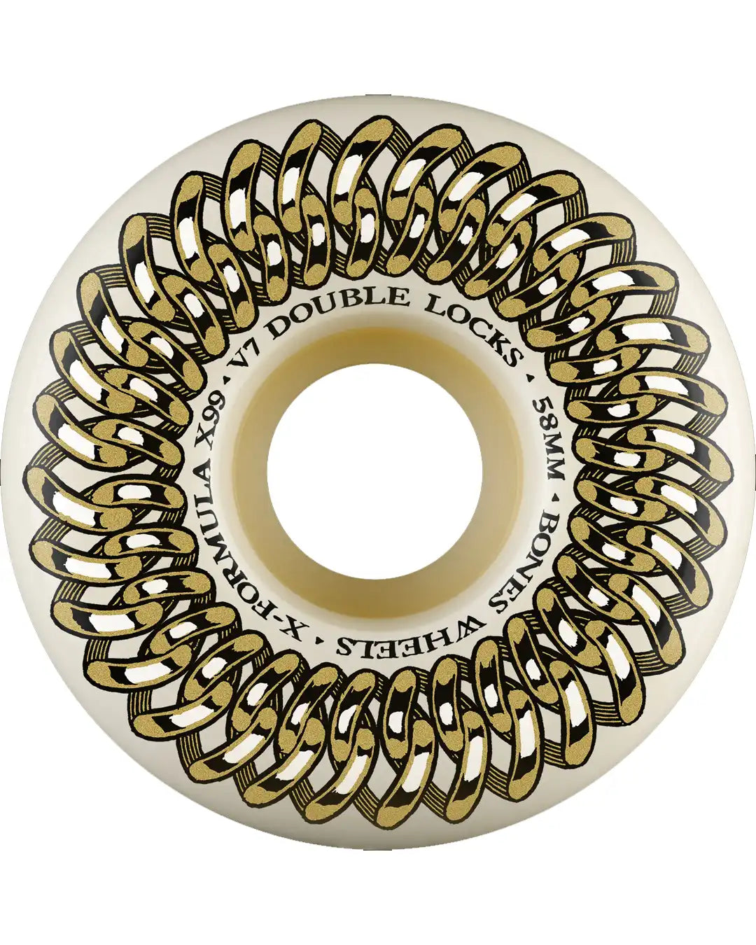 Xf Double Lock V7 99A Skateboard Wheels - Natural