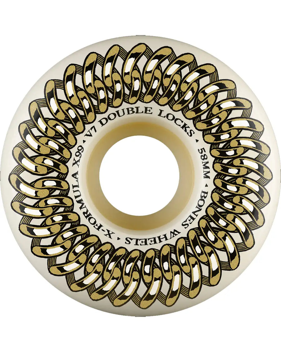 Xf Double Lock V7 99A Skateboard Wheels - Natural