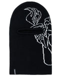 Balaclava Jacquard Knit Angel - Black