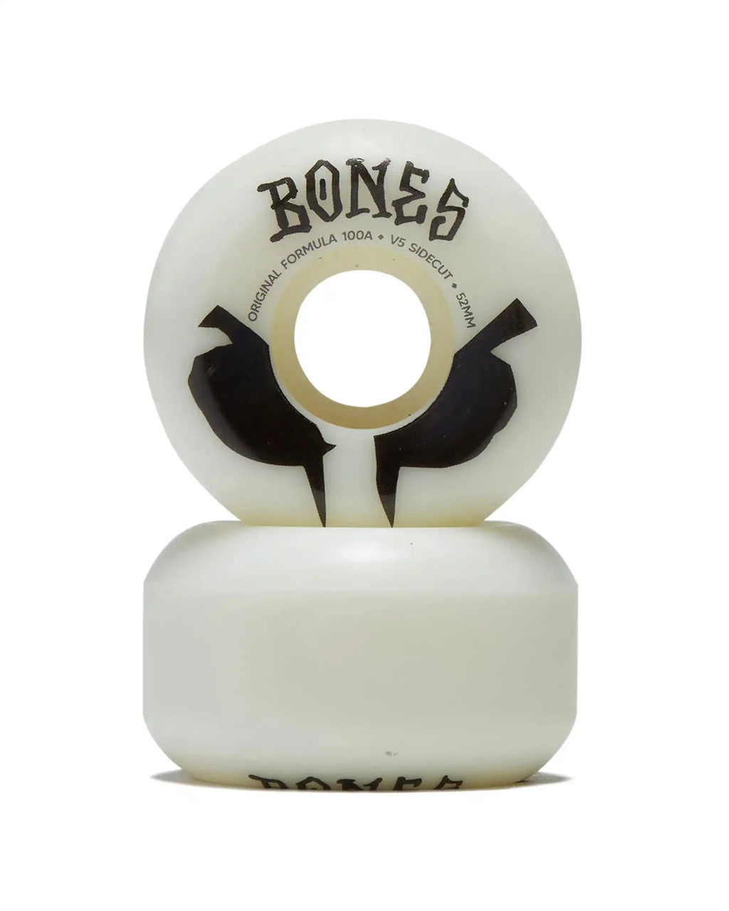 BONES Og V5 Sidecuts 100A Skateboard Wheels - White – view 2