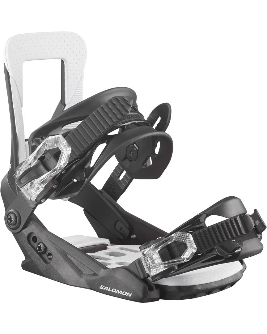 The Future Kids' Snowboard Bindings - Black/White 2024