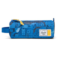 Lego Settlement Little Herschel Pencil Case - Abstract Bricks Blue