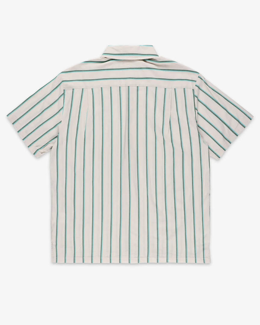 Cru Stripe Shirt - Beige/Pine Needle
