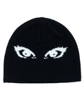 Jacquard Eyes Beanie - Black