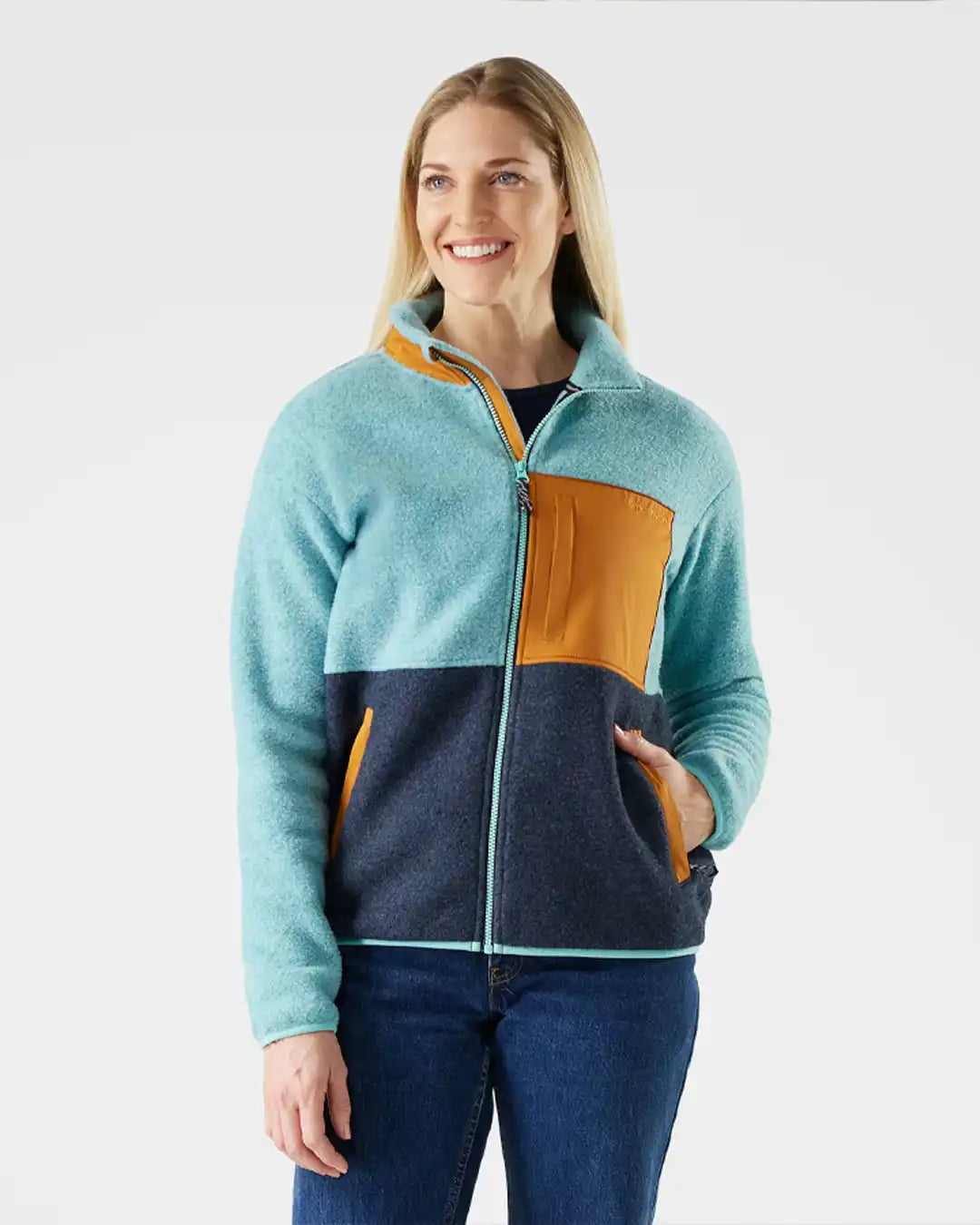 Women's Second Cut Fleece Jacket - Pacific Blue
