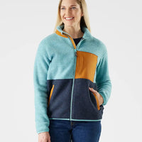 Women's Second Cut Fleece Jacket - Pacific Blue