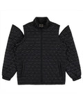 Convertible Micro Puffer Winter Jacket - Black