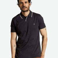 Mod Flex S/S Polo Knit Short Sleeve Polo Shirt - Black