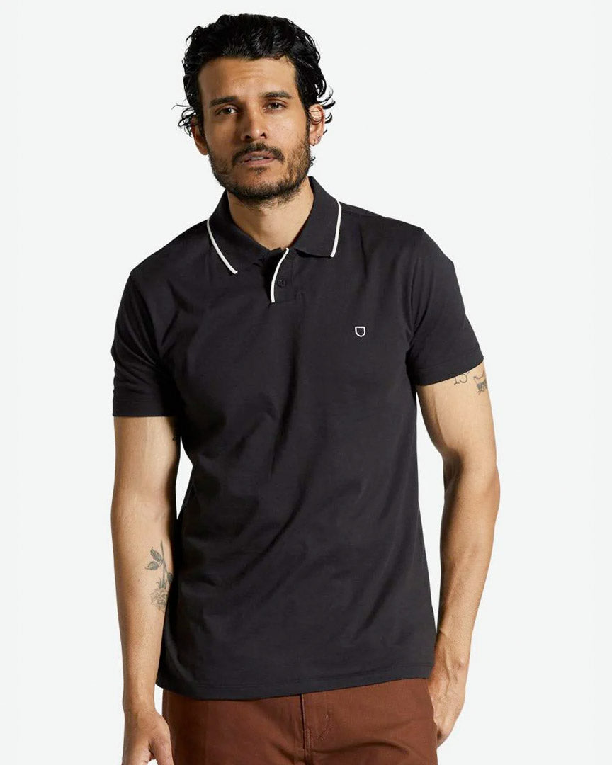 Mod Flex S/S Polo Knit Short Sleeve Polo Shirt - Black