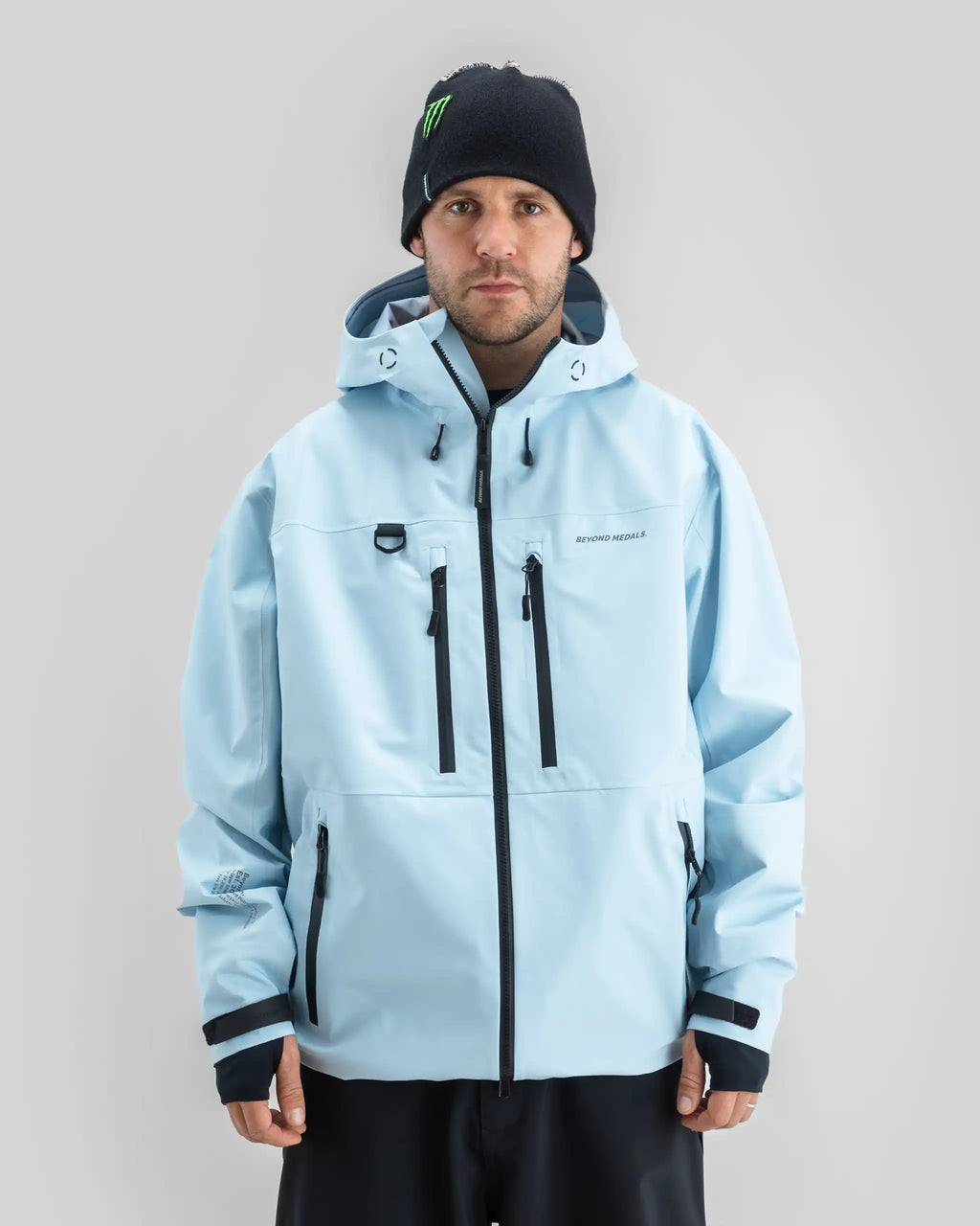 BEYOND MEDALS Pro Tech 3L Winter Jacket - Light Blue – view 3