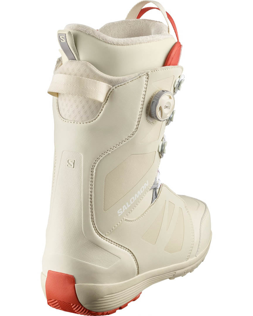 Bottes de snowboard Launch Lace Sj Boa - Bleached Sand/Almond Milk/Aurora Red 2024