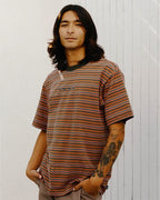 T-Shirt Cameron Stripe Knit - Obsidian Fern