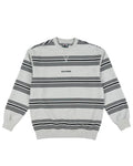 Stripped Crew Sweatshirt - Athletic Grey