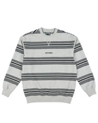 Coton ouaté Cotton Ouaté Stripped Crew - Athletic Grey par SOUVENIR