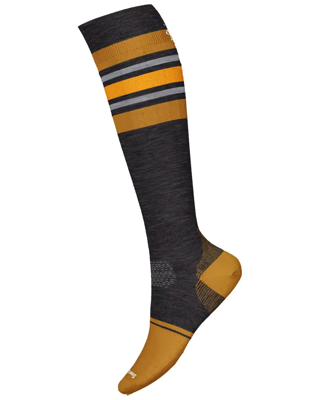 Snowboard Stripe Extra Stretch Thermal Socks - Charcoal