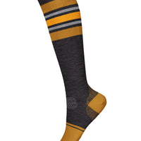 Snowboard Stripe Extra Stretch Thermal Socks - Charcoal