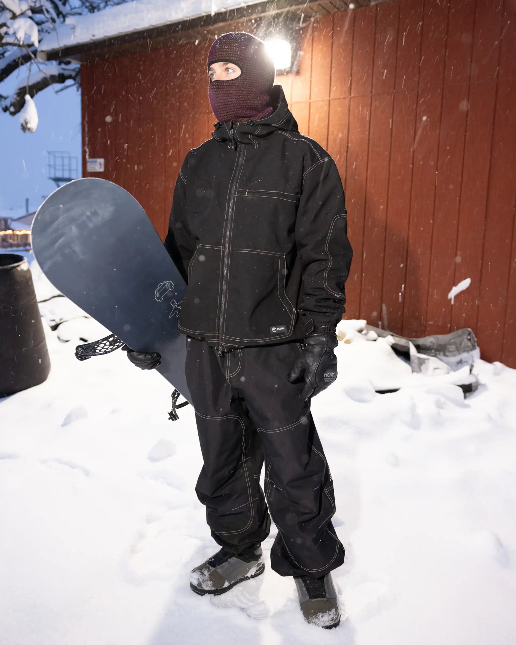 HOWL Workwear Public Snow Pants - Black – view 2