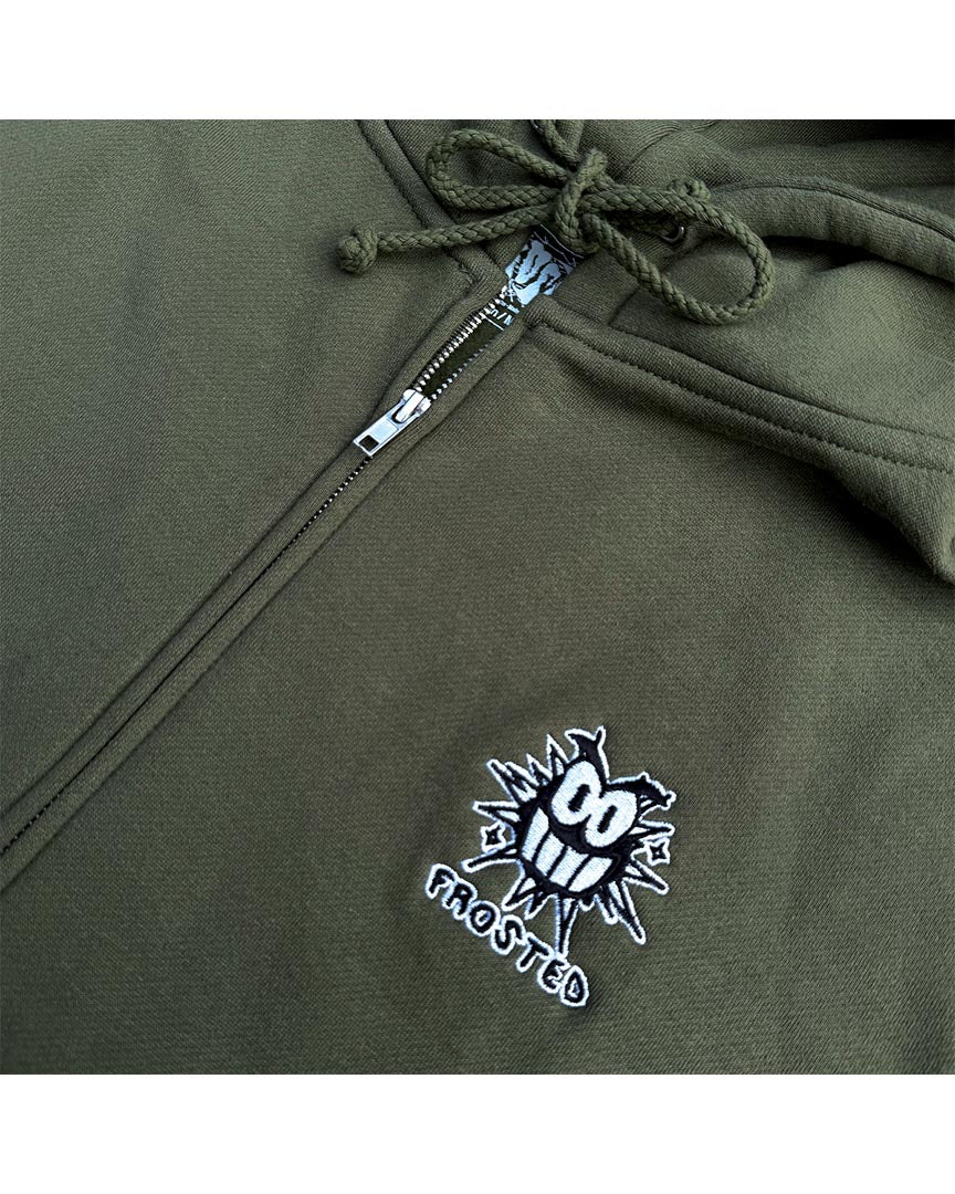 Hoodie Spikeball Logo Zip - Olive