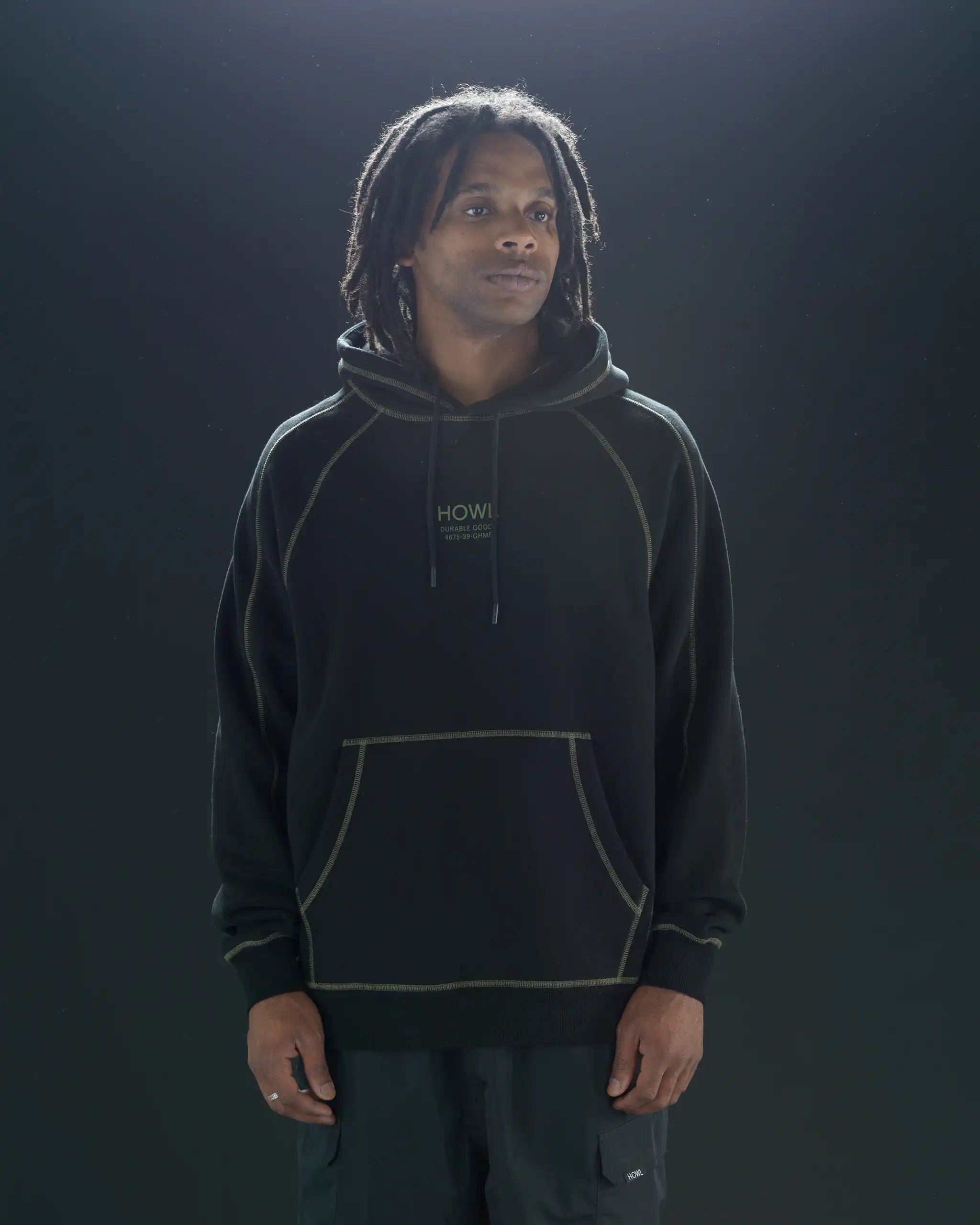HOWL Logo Hoodie - Black – view 2