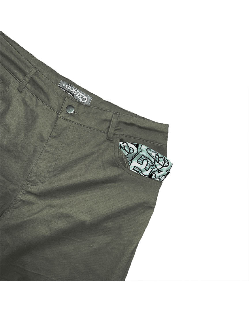 Stretchy Cotton Pants - Green