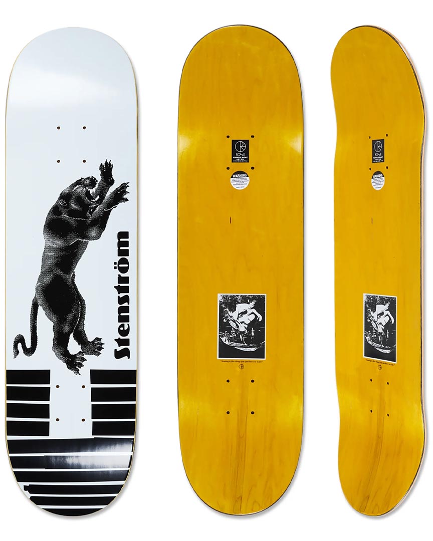 David Stenström Tape And Panther Skateboard Deck - White