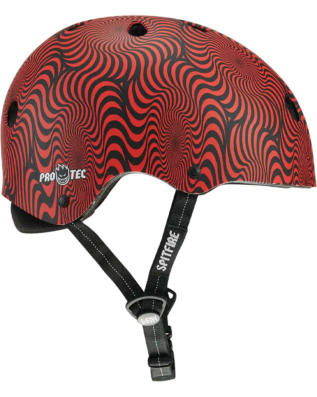 Protection Low Pro Spitfire Helmet - Red Swirl