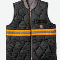 Builders Abraham Reversible Vest Jacket - Charcoal/Black