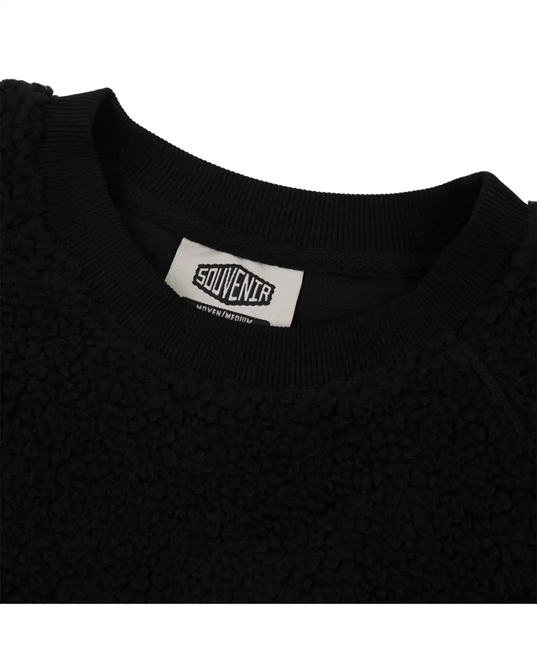 Cotton Ouaté Sherpa Crewneck - Black